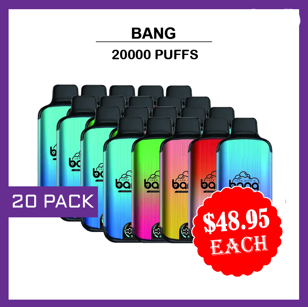Bang – 20 Pack – 20000 Puffs - Just Vapes Australia -