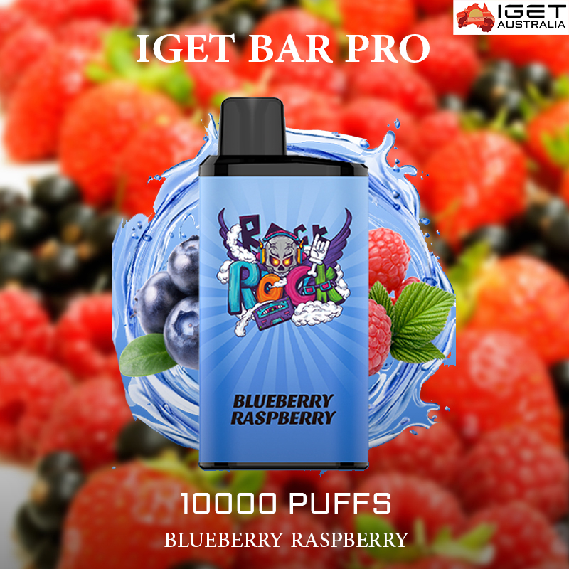 Iget Bar Pro – Blueberry Raspberry – 10000 Puffs - Just Vapes Australia -