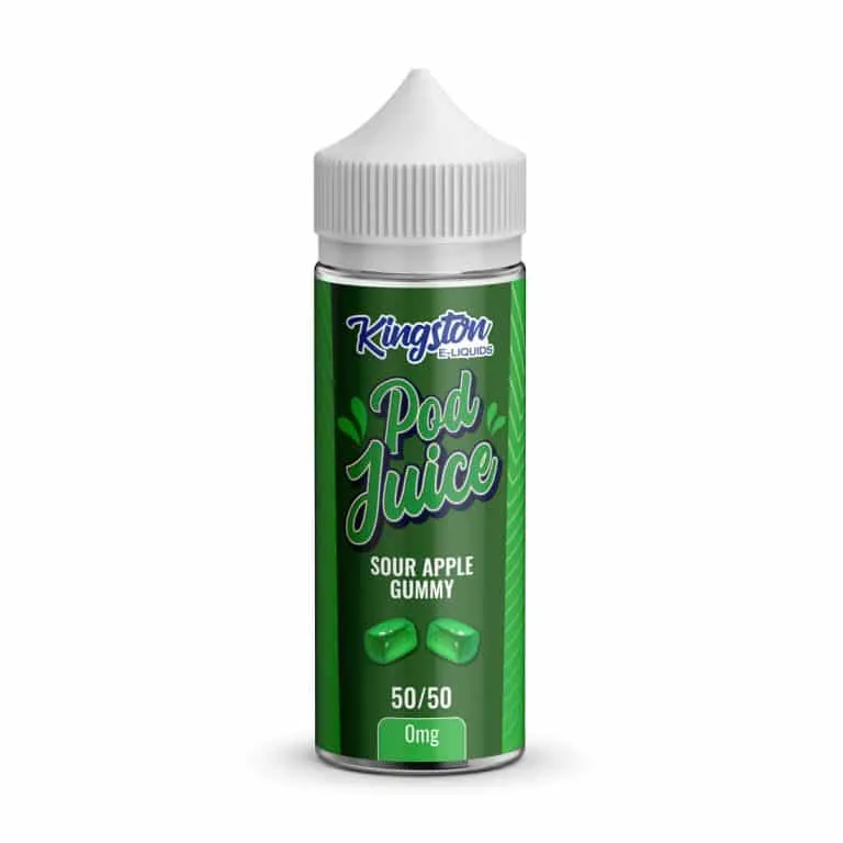 Kingston Pod Juice 50/50 100ml - Just Vapes Australia - Kingston-pod-juice-5050-100ml-sour-apple-gummywebp - Just Vapes Australia Kingston Pod Juice 50/50 100ml - Just Vapes Australia -