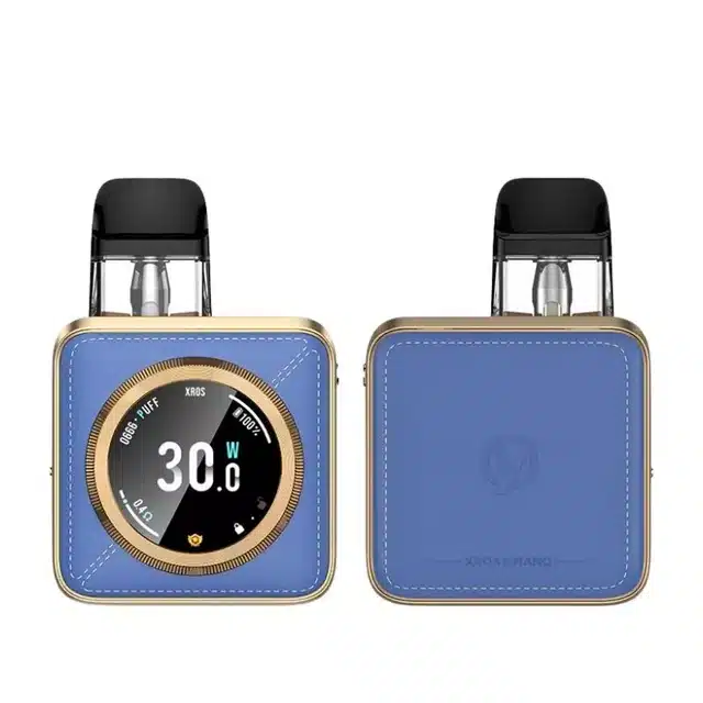 Vaporesso Xros 5 Nano Pod Vape Kit - Just Vapes Australia - Vaporesso-xros-5-nano-pod-vape-kit-blue-leatherettewebp - Just Vapes Australia Vaporesso Xros 5 Nano Pod Vape Kit - Just Vapes Australia -