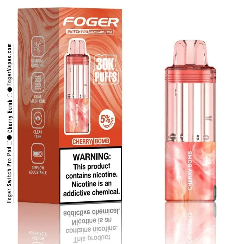 Foger Switch Pro 30k Disposable Pod (requires Vape for Use) – Cherry Bomb (pod)’ - Just Vapes Australia -